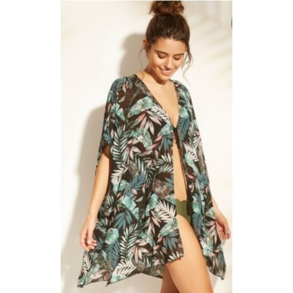 Cover 2 Cover tie front kimono cover up